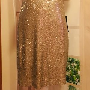 Small Gold Sequin Short Skirt